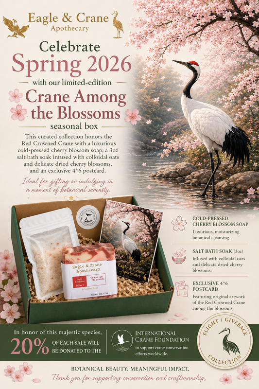 Crane Among the Blossoms